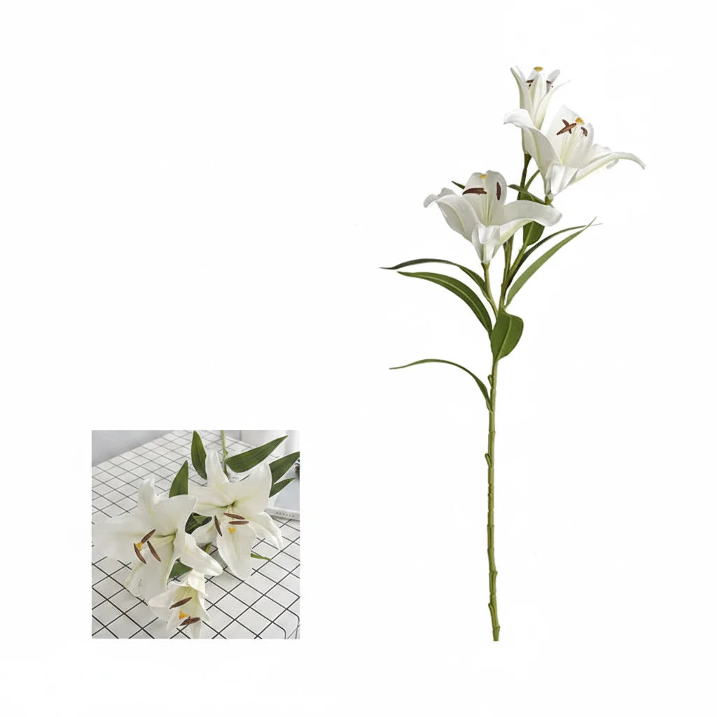 Real Touch Stargazer Lily Stem – Multiple Colors