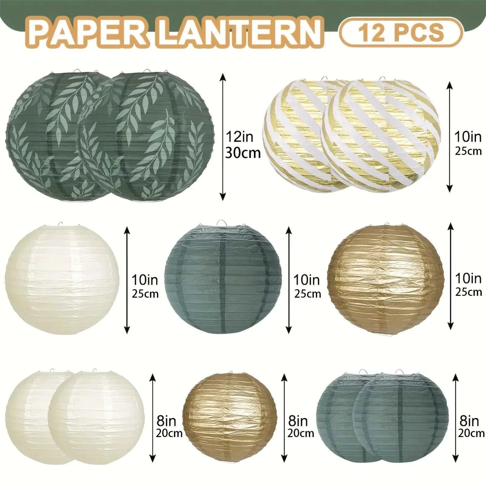 Sage Paper Lantern Wedding Decoration Background Retro Green Lantern S