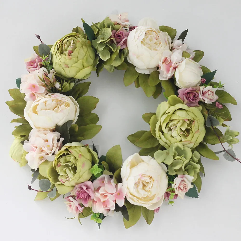 Peony Floral Door Wreath