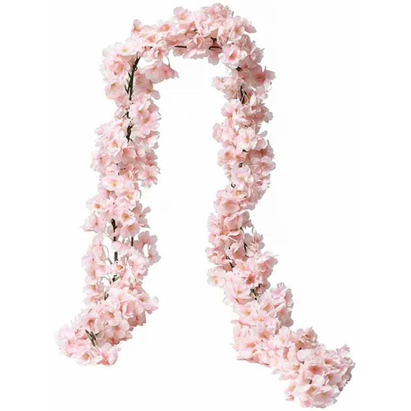 Silk Sakura Blossom Garland Wall Decor Vine