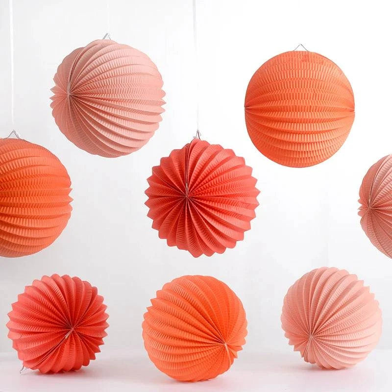 20cm Paper Lanterns Watermelon Lantern Pleated Wedding Party Birthday 