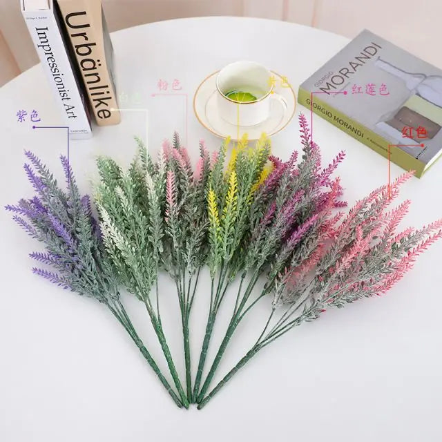 [1 bouquet] Lavender (Lavandula) Artificial Flowers - 5 Branches - Wed