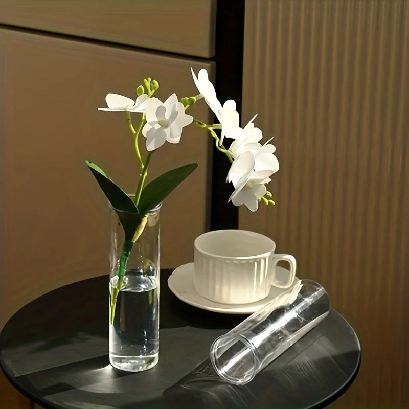 Transparent Cylinder Vase Modern Flower Display