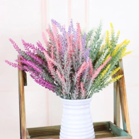 [1 bouquet] Lavender (Lavandula) Artificial Flowers - 5 Branches - Wed