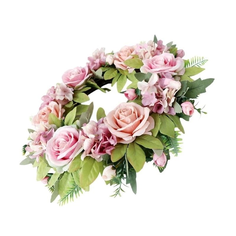 Handmade Silk Rose Door Wreath