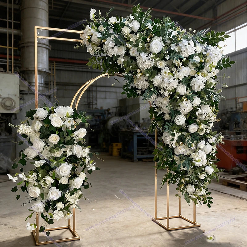 Forest Style Triangle Flower Row Wedding Decoration