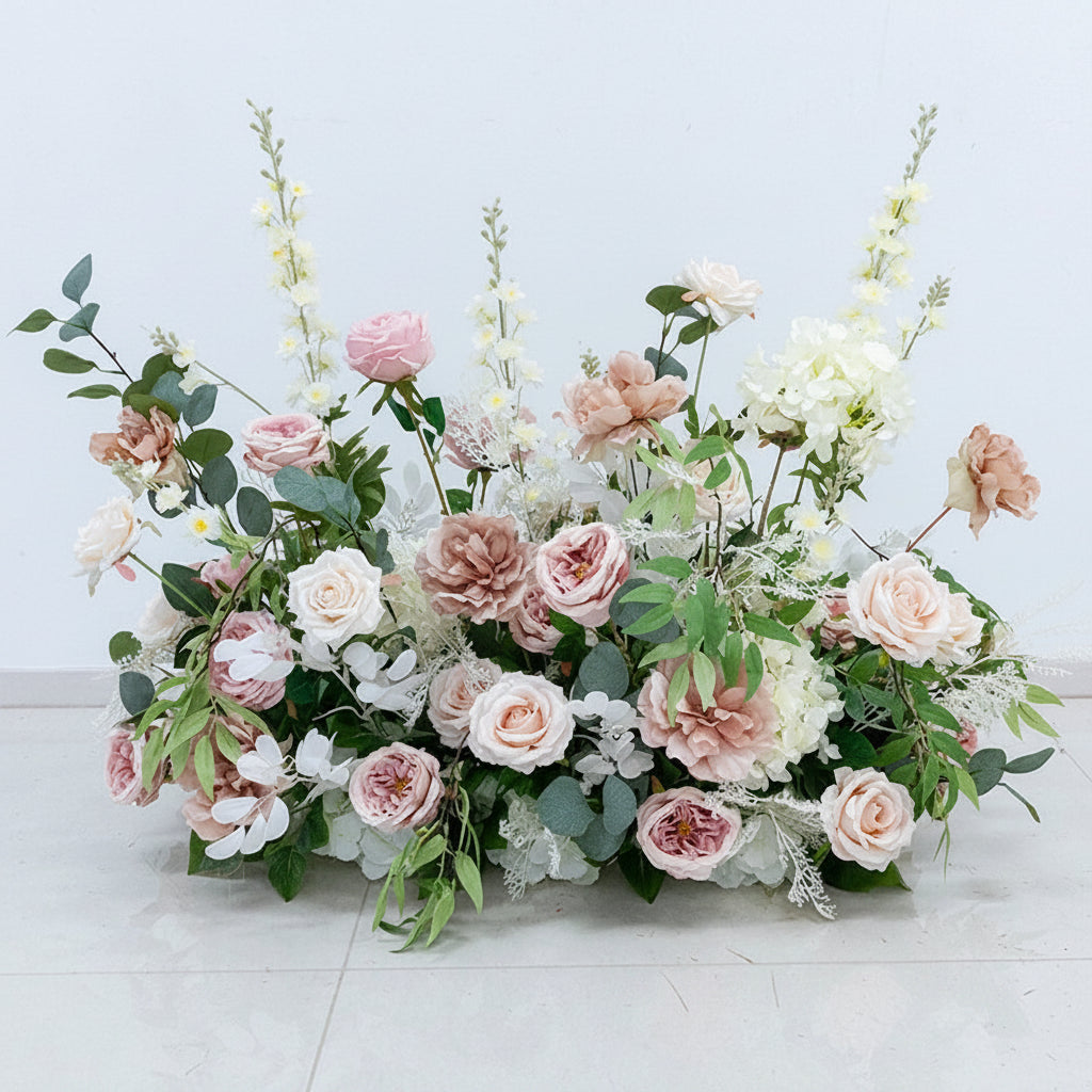 Romantic Blush Garden Wedding Floral Arrangements