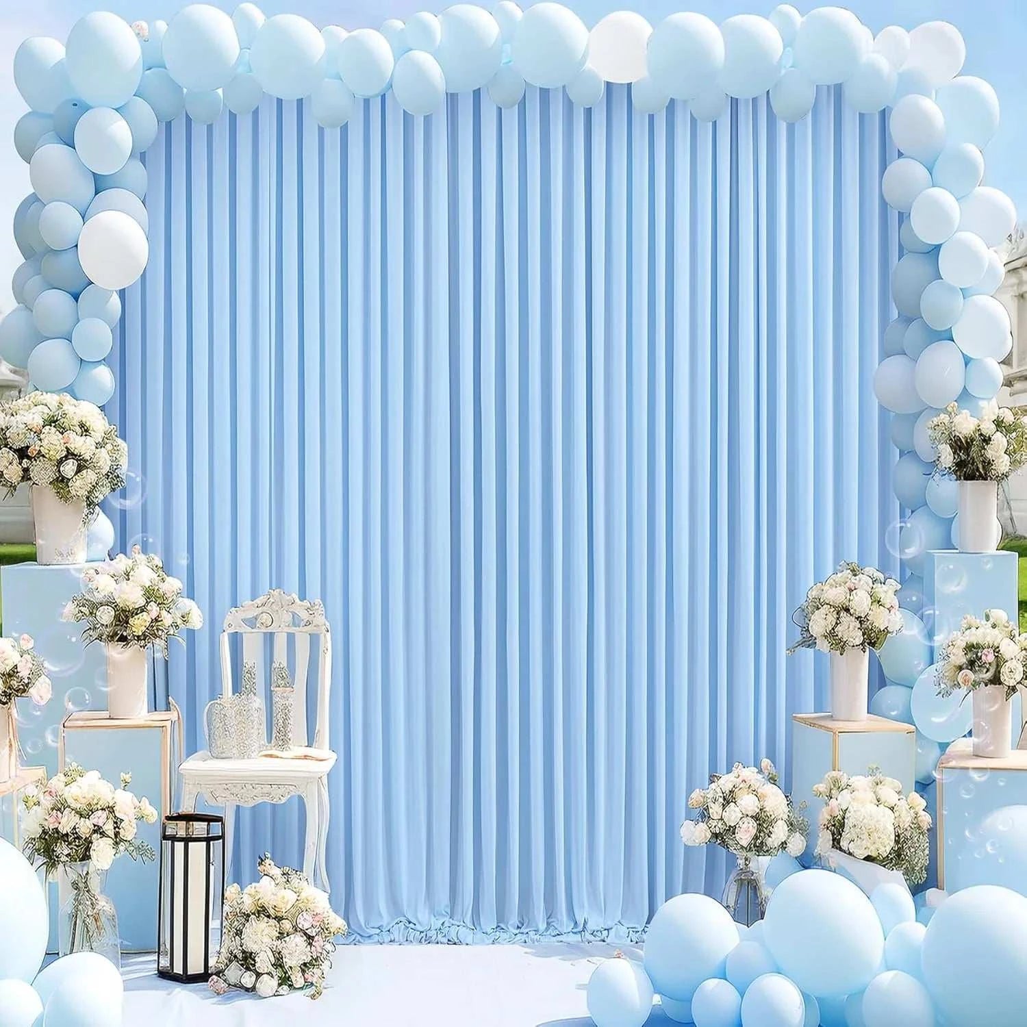 5FTx20FT Backdrop Ceiling Drapes Wrinkle Free Tent Draping Curtains fo