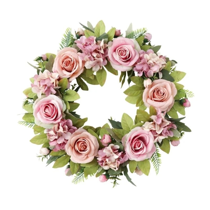 Handmade Silk Rose Door Wreath