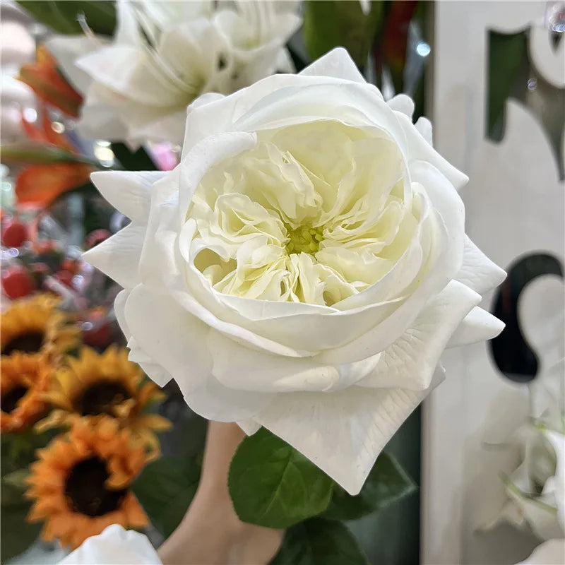 Real Touch Garden Rose Stems – 3-Piece Artificial Flower Set