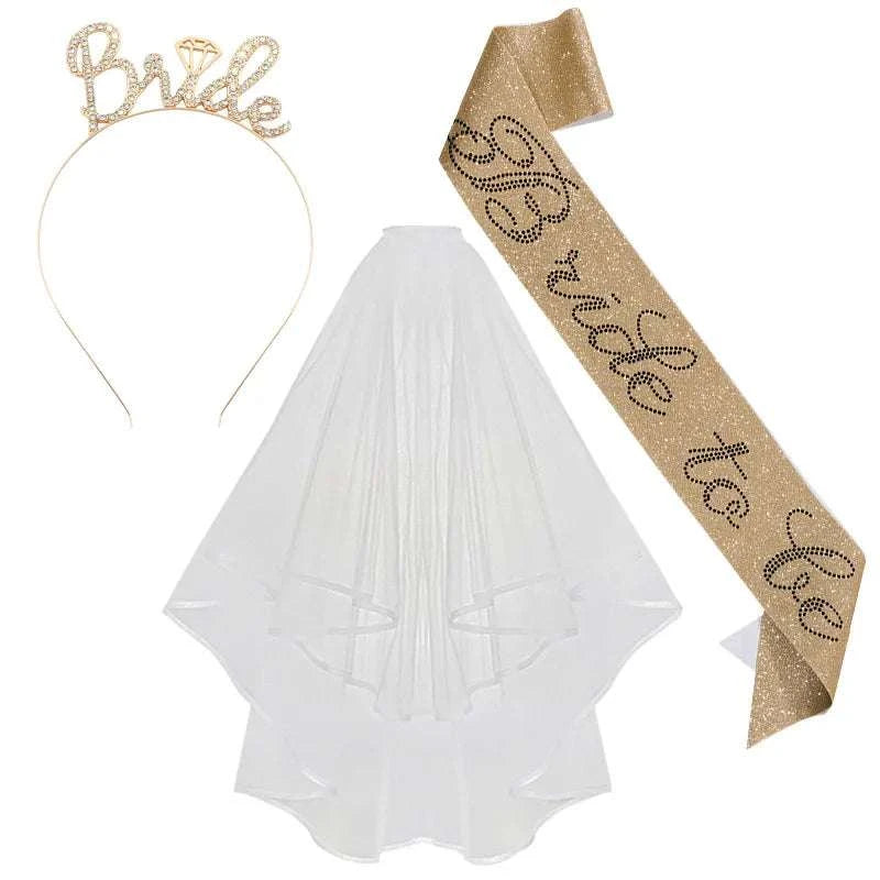 3pcs Wedding Engagement Party Bridal Shower Decorations Supplies Bride