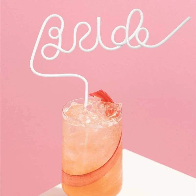 Bride To Be Straw Wedding Bridal Shower Decoration Favors Bachelorette
