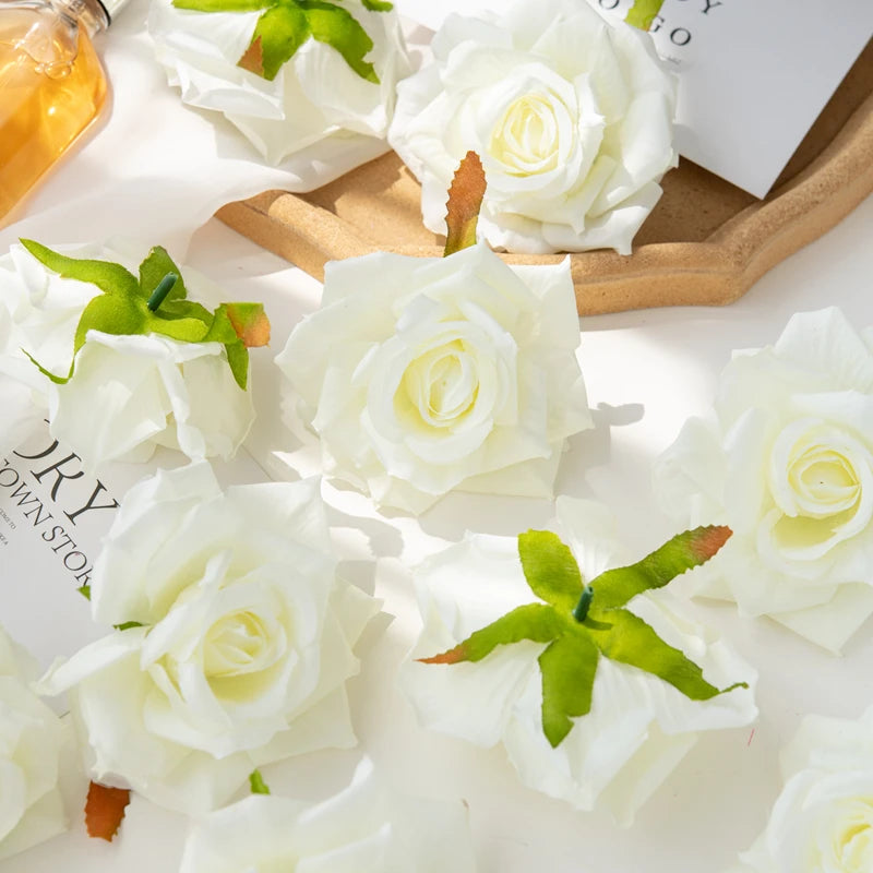 Silk Rose Heads