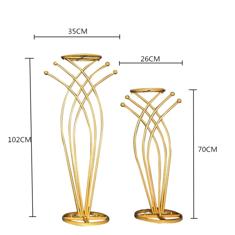 Geometric Metal Flower Vase Wedding Centerpiece Stand