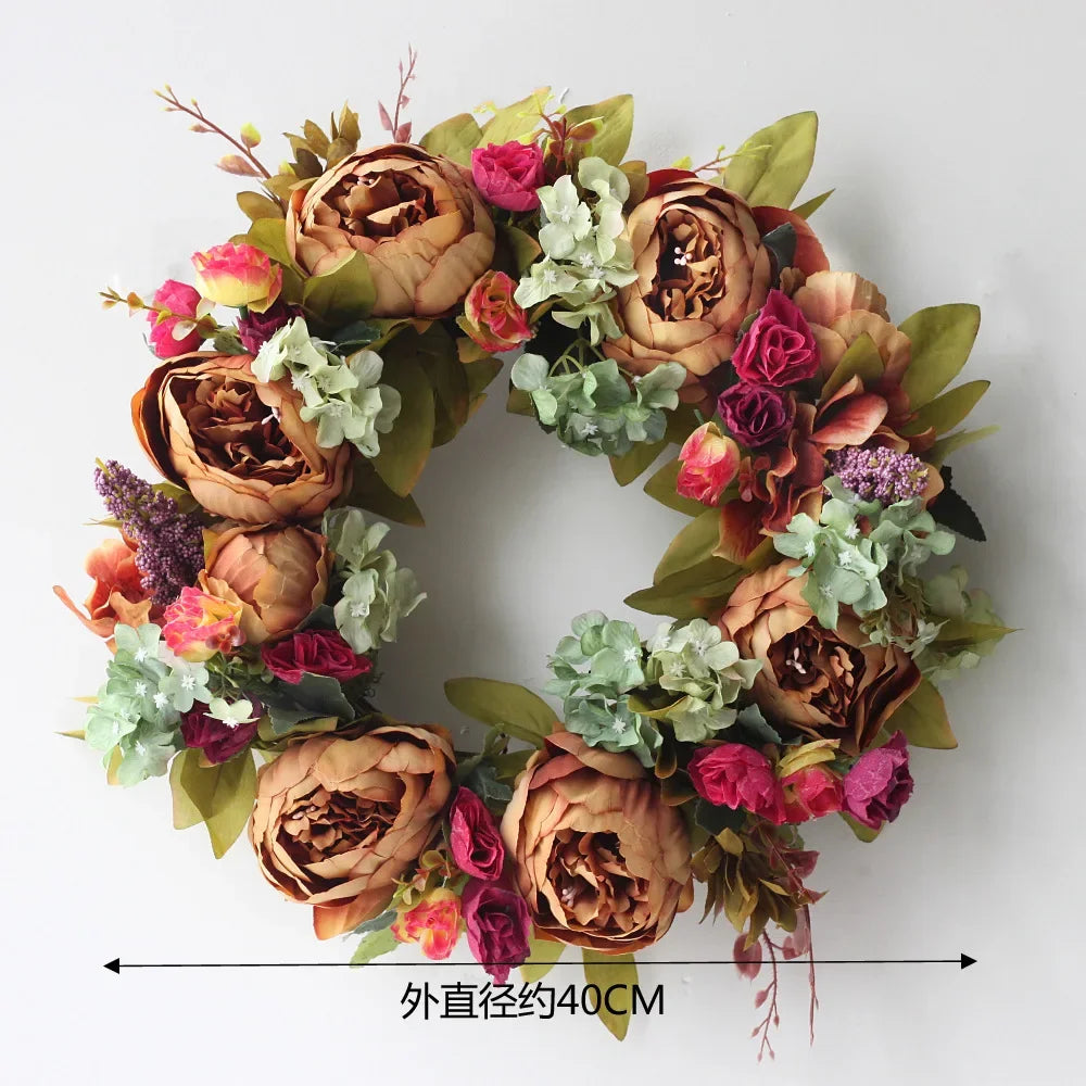 Peony Floral Door Wreath