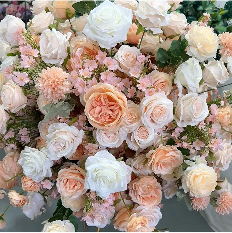 Champagne Floral Ball Wedding Centerpiece Decor