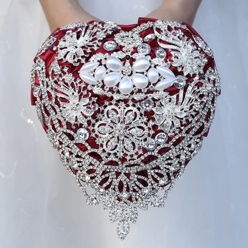 Heart Shape Brooch Bridal Bouquet