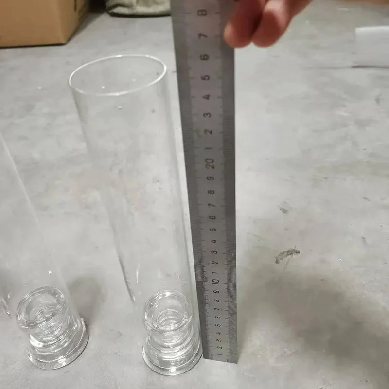 Tall Clear Glass Candle Holders