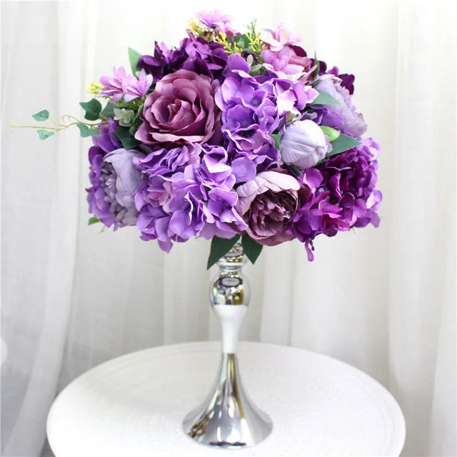Silk Floral Ball Centerpieces — 35cm, 45cm & 50cm, Multiple Colors and Designs