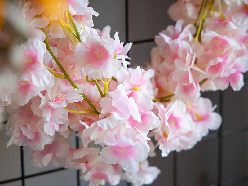 Silk Sakura Blossom Garland Wall Decor Vine