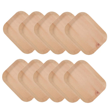 Disposable Plates Wedding Birthday Party Decorations Kitchen Camping Tools Wood Grain Plates Tableware