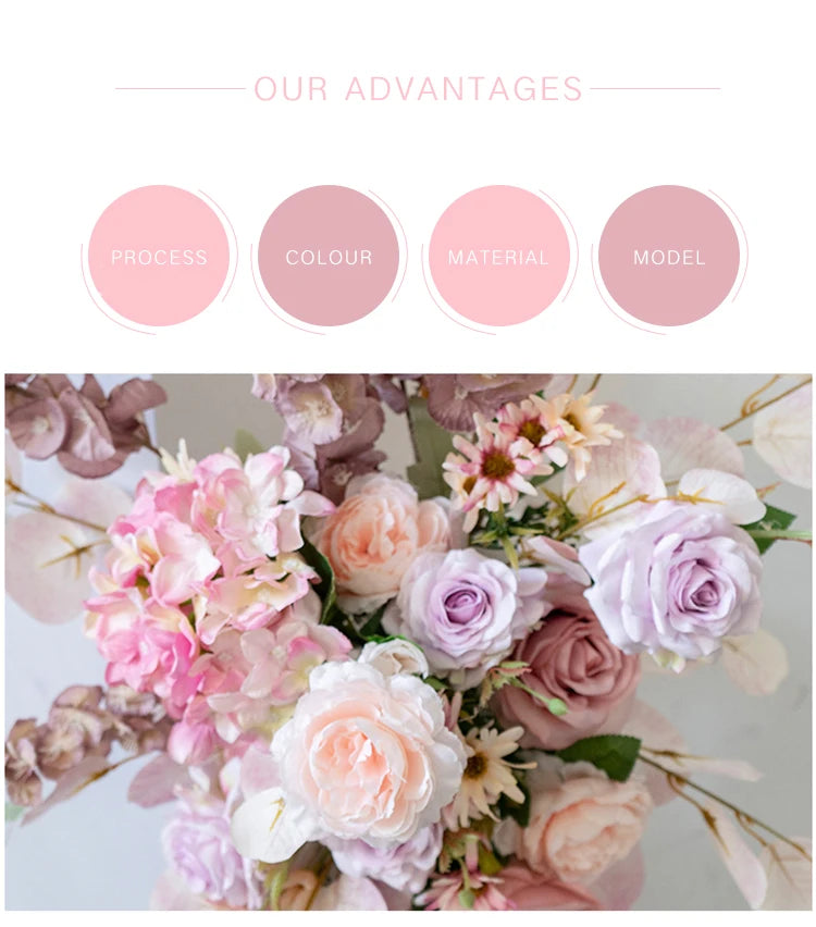 Pink Purple Flower Arrangement Pieces