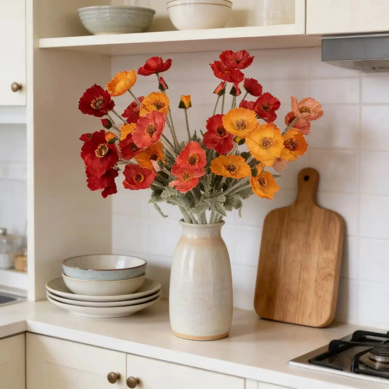 23.6in Artificial Poppy Flower