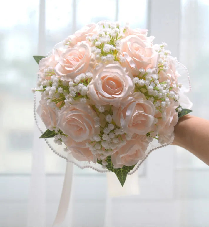 Rose Bouquet - Bridal Toss or Flower Girl Bouquet
