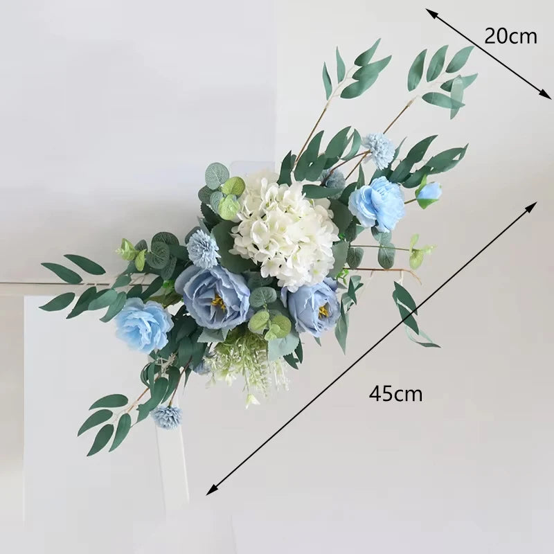 Rose Flower Row Wedding Table Runner Decoration