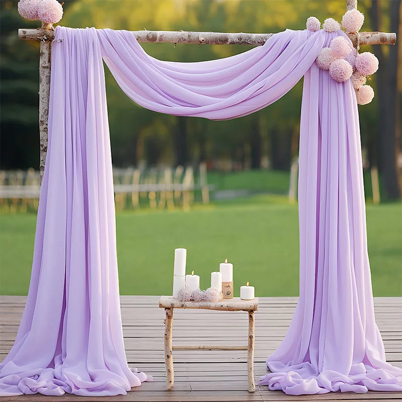 Sheer Chiffon Wedding Arch Draping Backdrop Fabric
