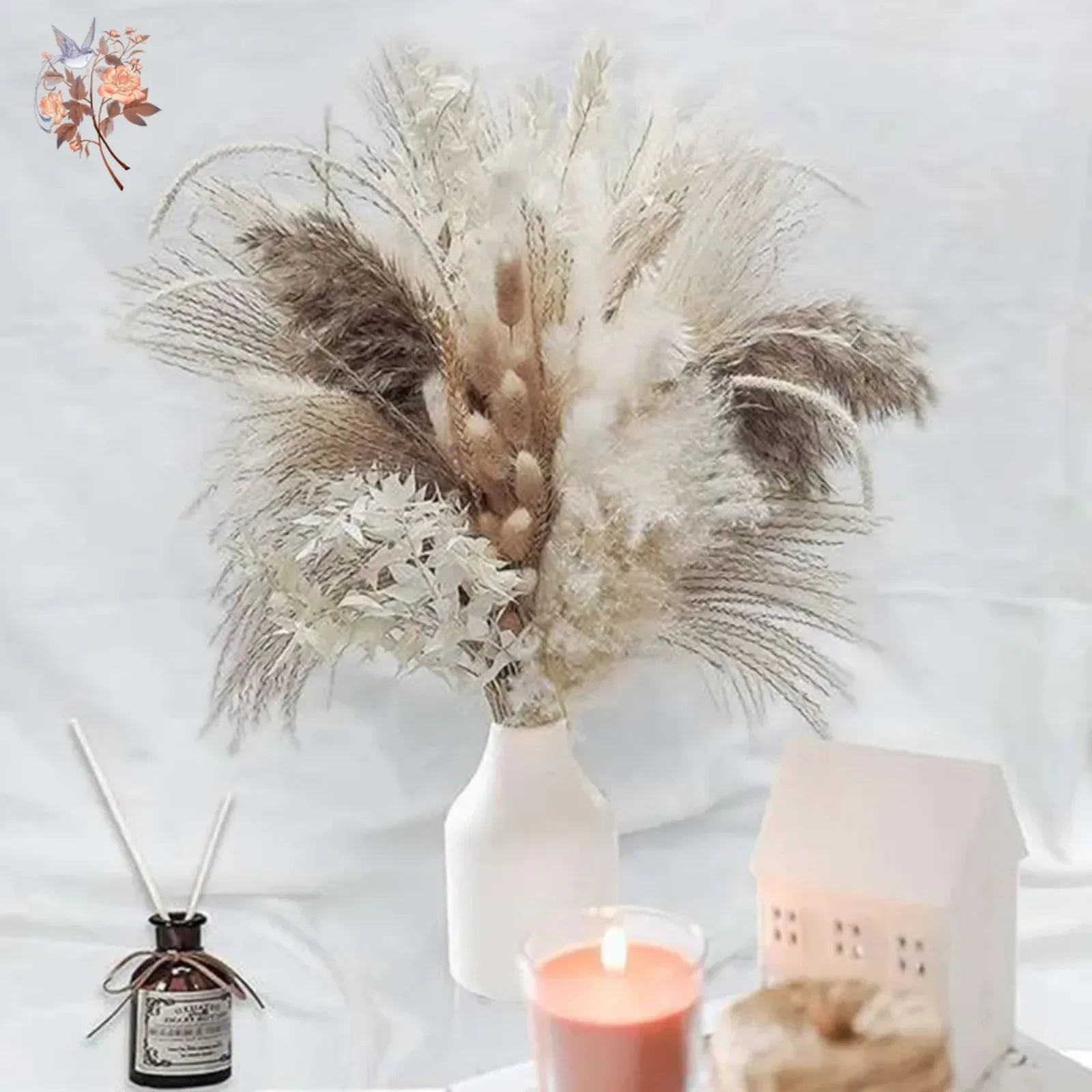 Natural Pampas Grass Decorative Bouquet