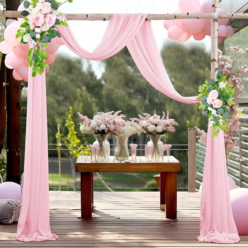 Sheer Chiffon Wedding Arch Draping Backdrop Fabric