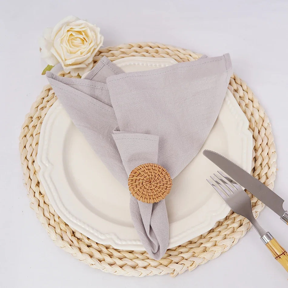 Elegant Cotton Table Napkins for Dining Setup