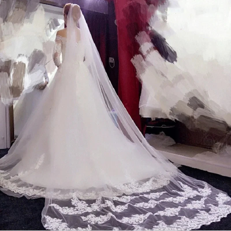 Cathedral Lace Edge Bridal Veil