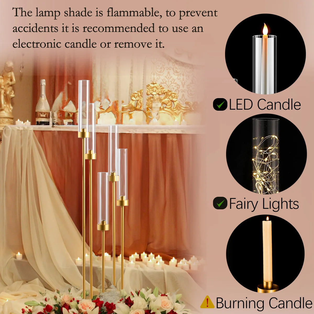 5-Arm Candelabra Set, 10 Pieces