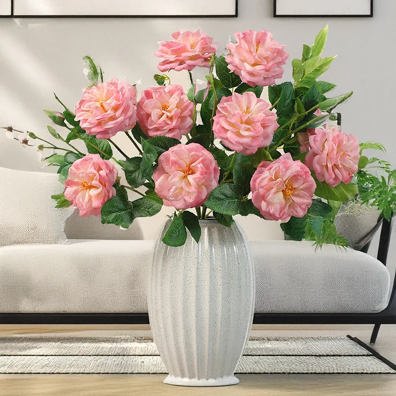 25in Artificial Garden Rose Stems