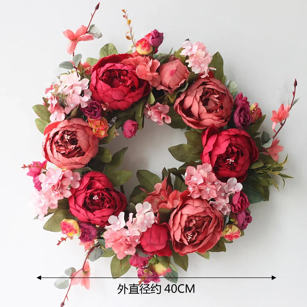 Peony Floral Door Wreath