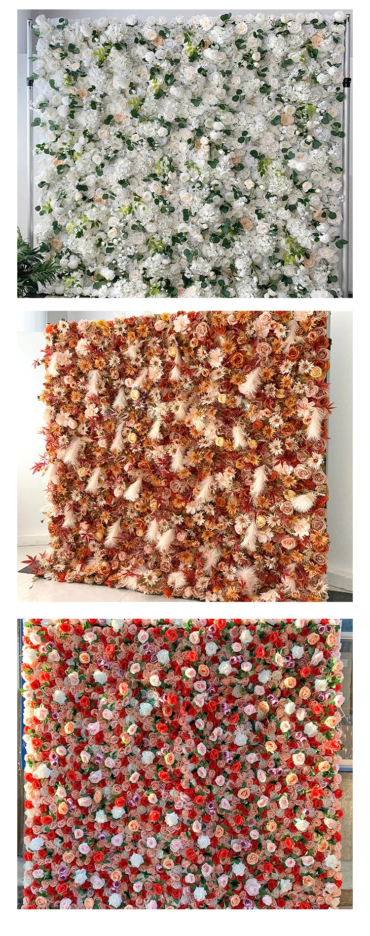 Luxury Rose Floral Wall Backdrop Event Decor