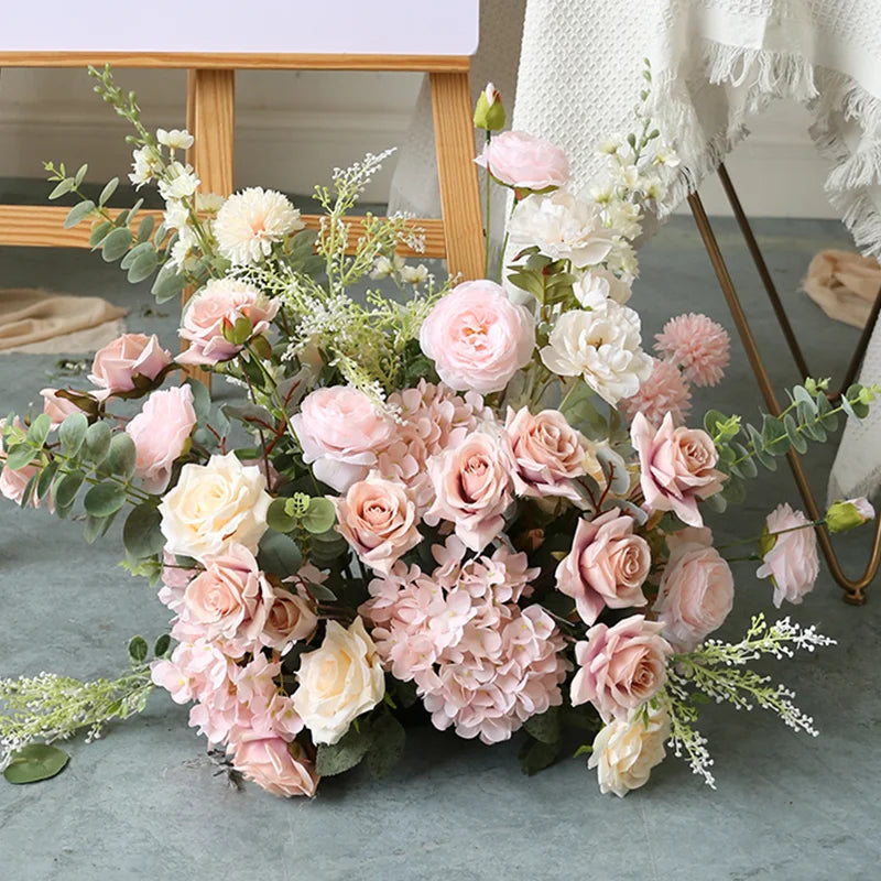 Vintage Pink Floral Arrangement for Wedding and Home Décor