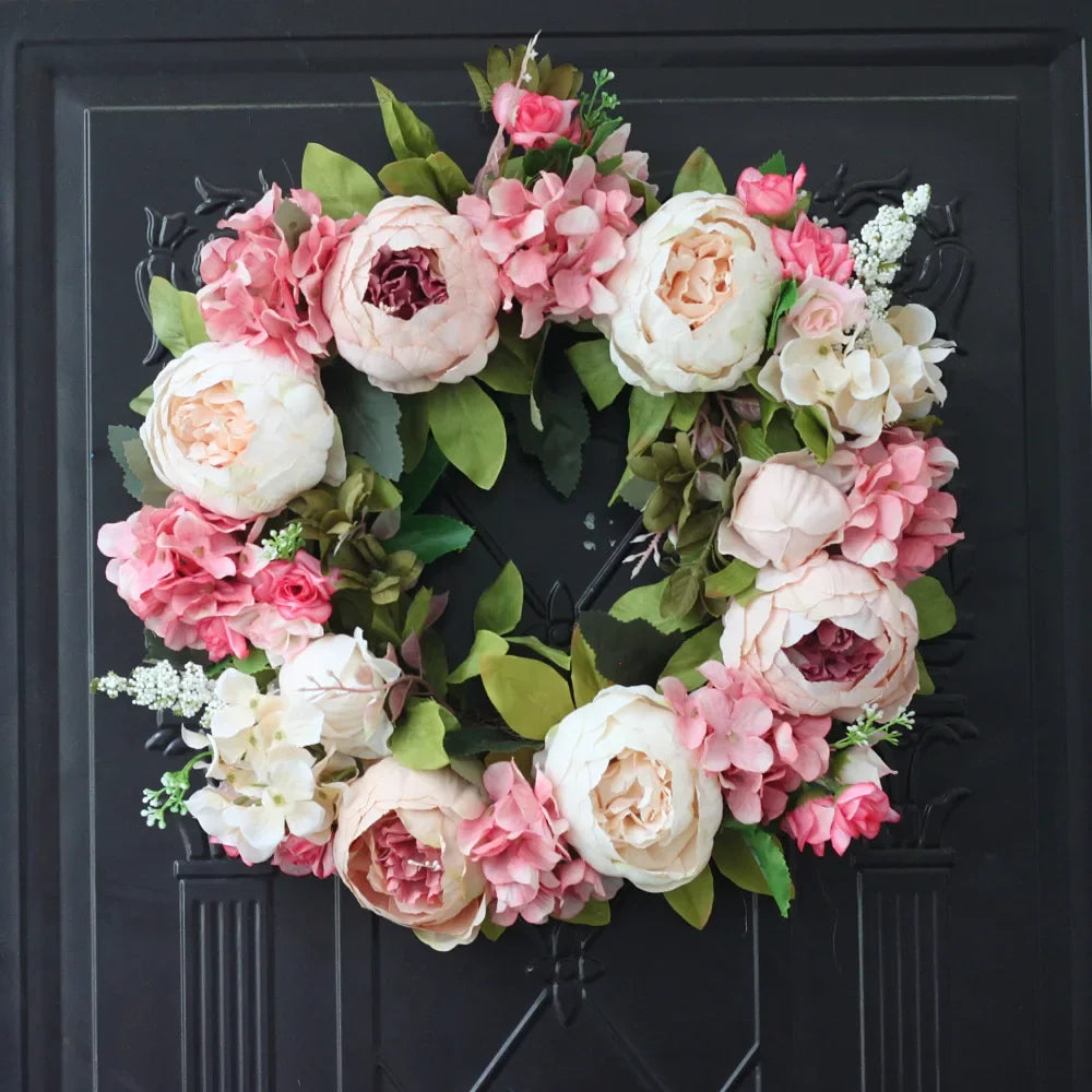Peony Floral Door Wreath