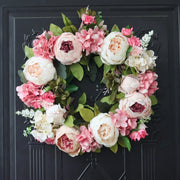 Peony Floral Door Wreath