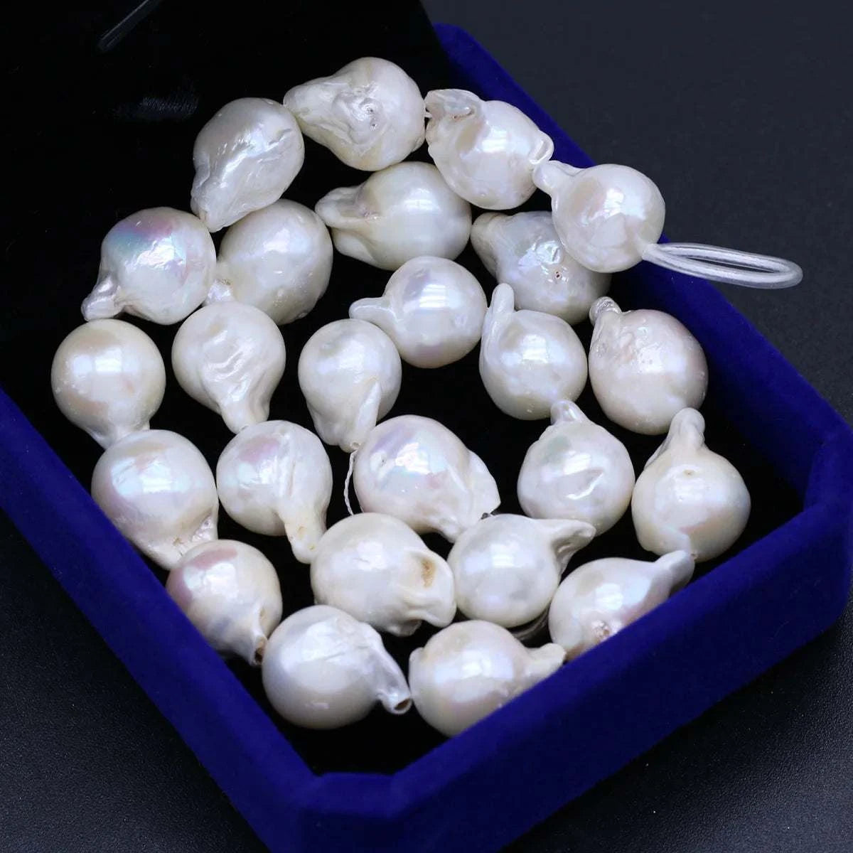 Natural Baroque Pearls Big Bead White Freshwater Pearls Loose Beaded f