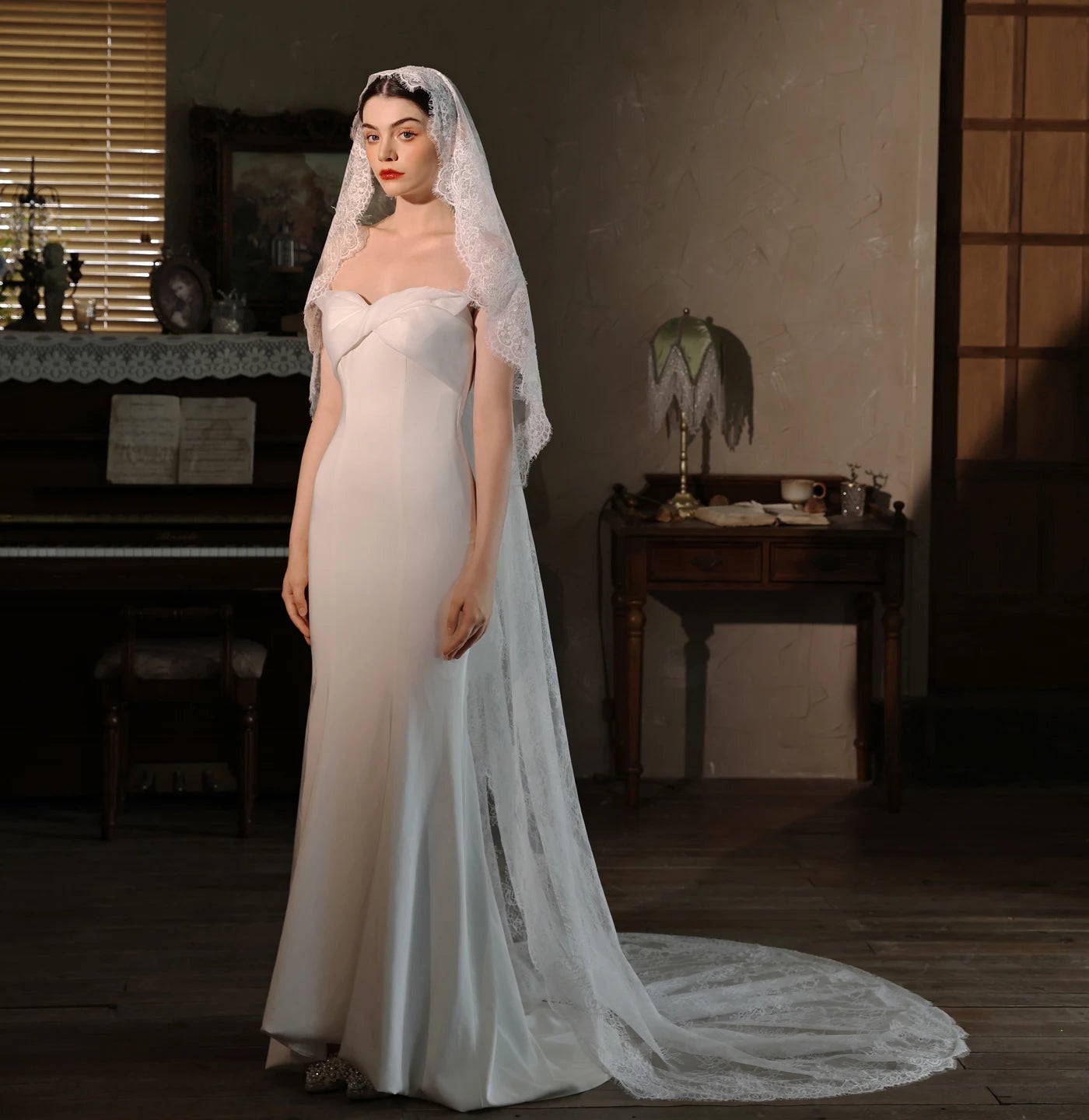 Vintage Lace Chapel Bridal Veil