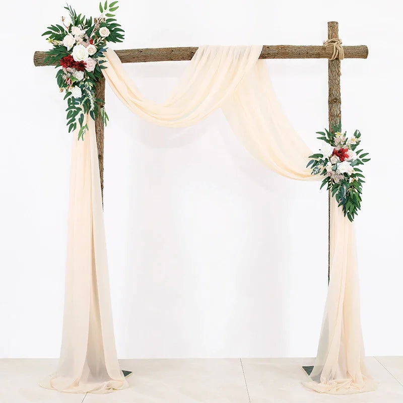 Sheer Chiffon Wedding Arch Draping Backdrop Fabric