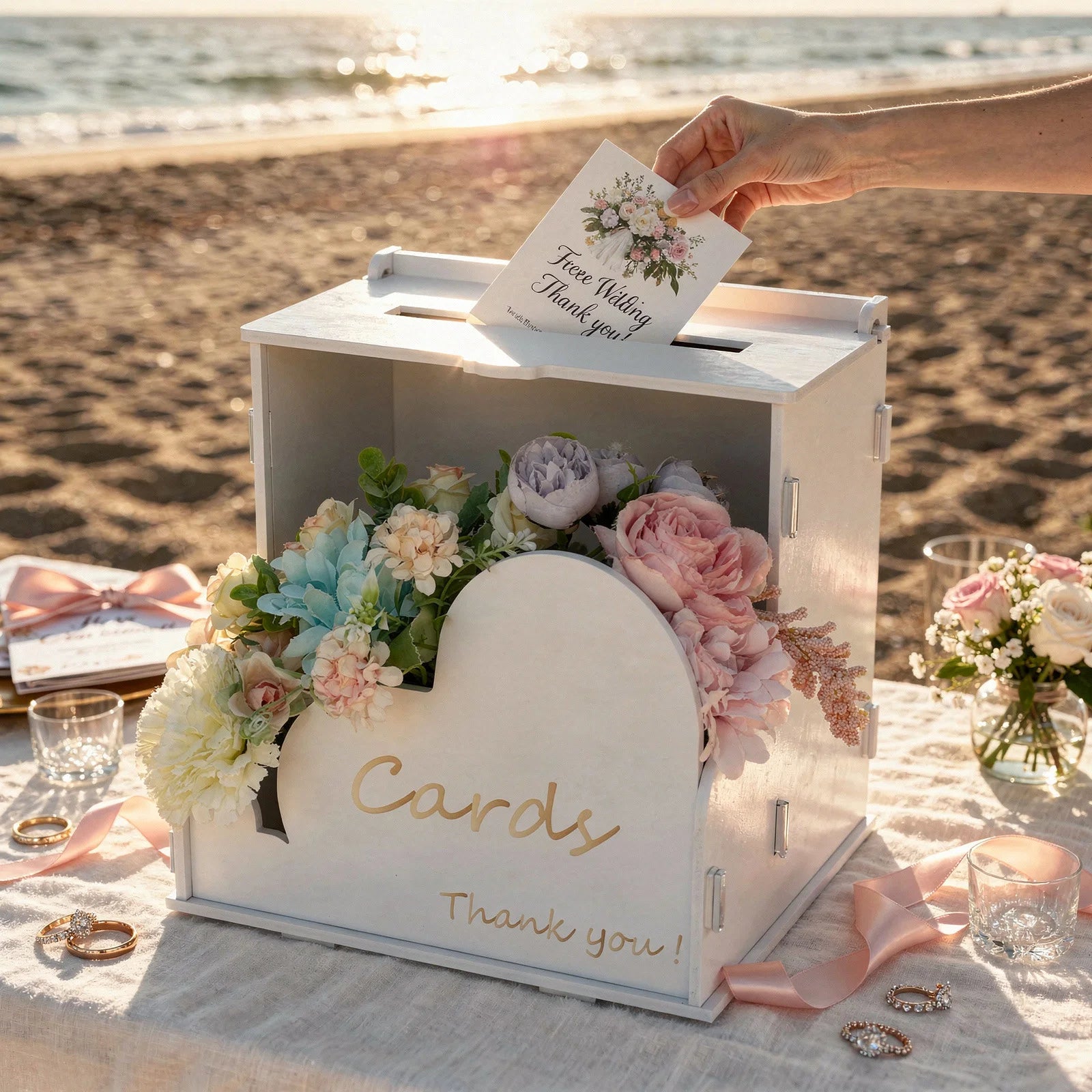 Flower Card Box for Wedding Cards and Gifts