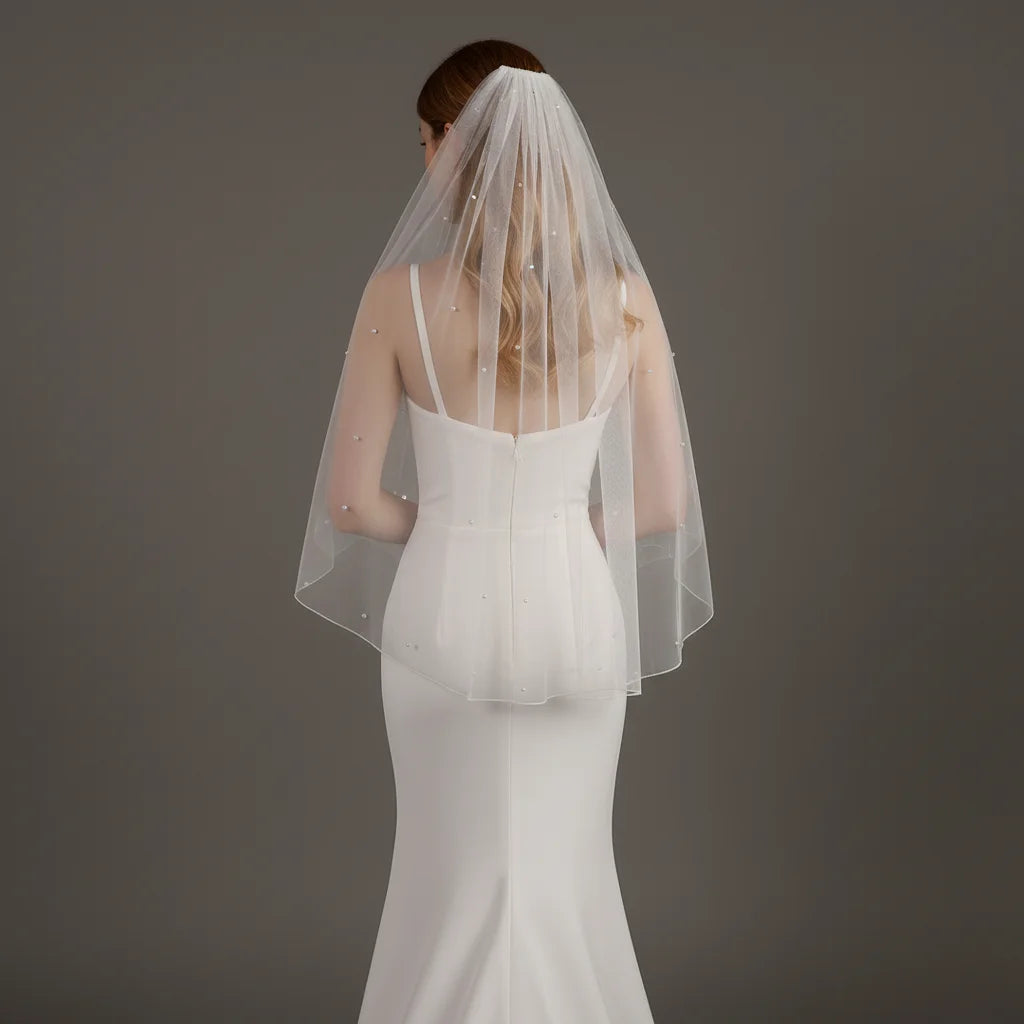 Pearl Short Bridal Veil
