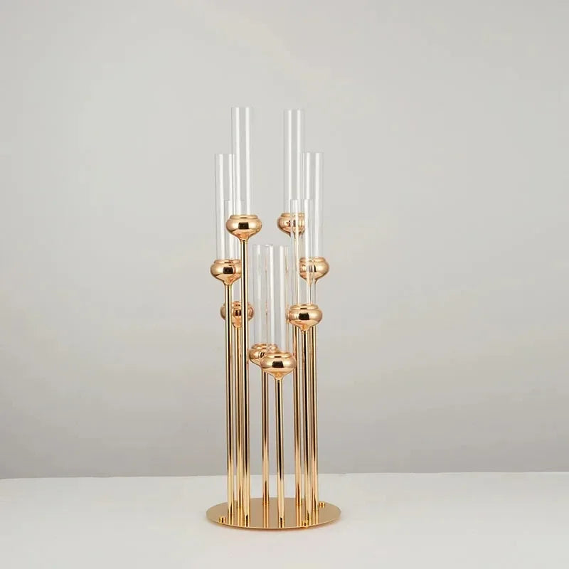 Modern Gold Candle Holder Set
