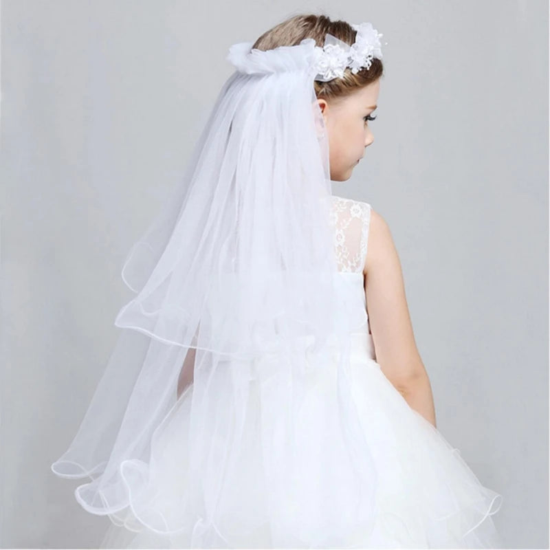Girls Princess Bridal Veil Headband