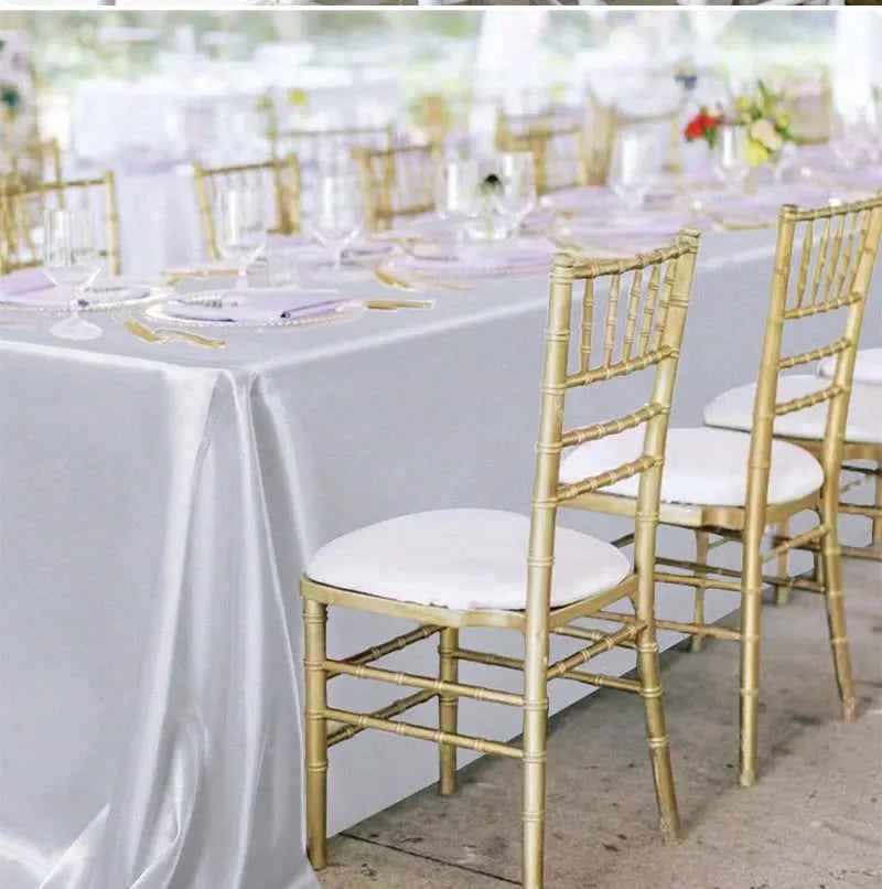 Elegant Satin Tablecloth Rectangle Wedding Table Cover