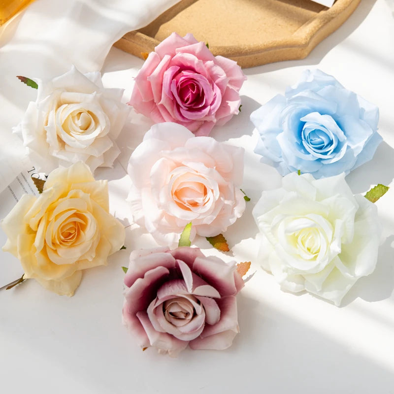 Silk Rose Heads